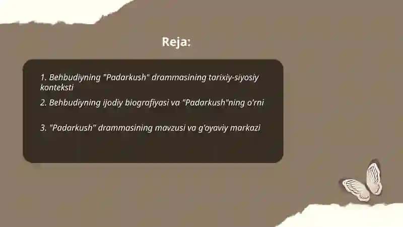 Behbudiyning "Padarkush" drammasi 2