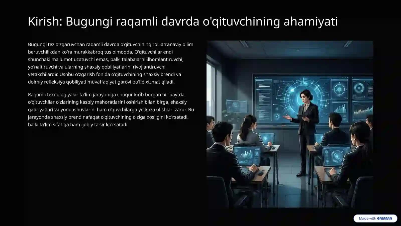 Refleksiya va o'qituvchining shaxsiy brendi: Ta'sirli pedagog bo'lish yo'li 2