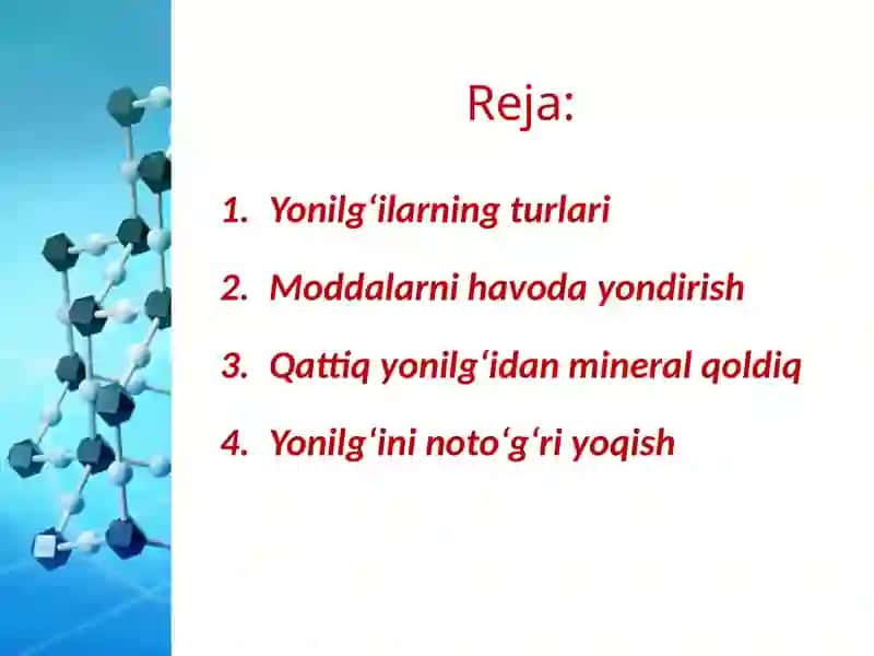 Yonilg‘ilarning turlari 2