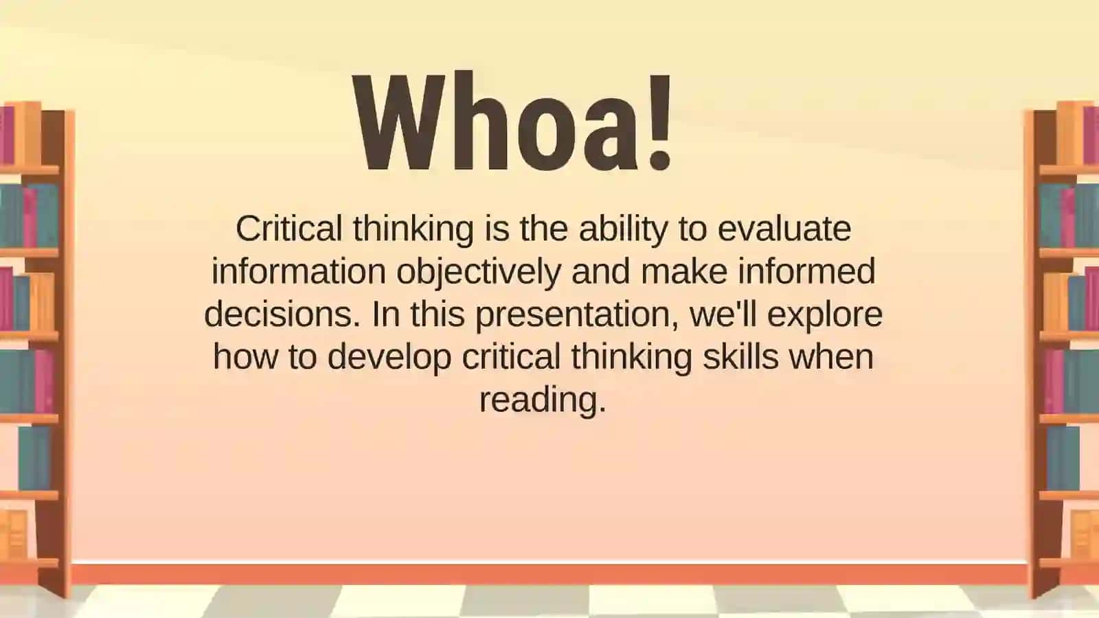 Critical thingking when reading 2