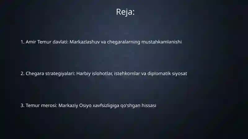 Amir Temurmarkazlashgandavlatchegaralarinimustahkamlashi 2