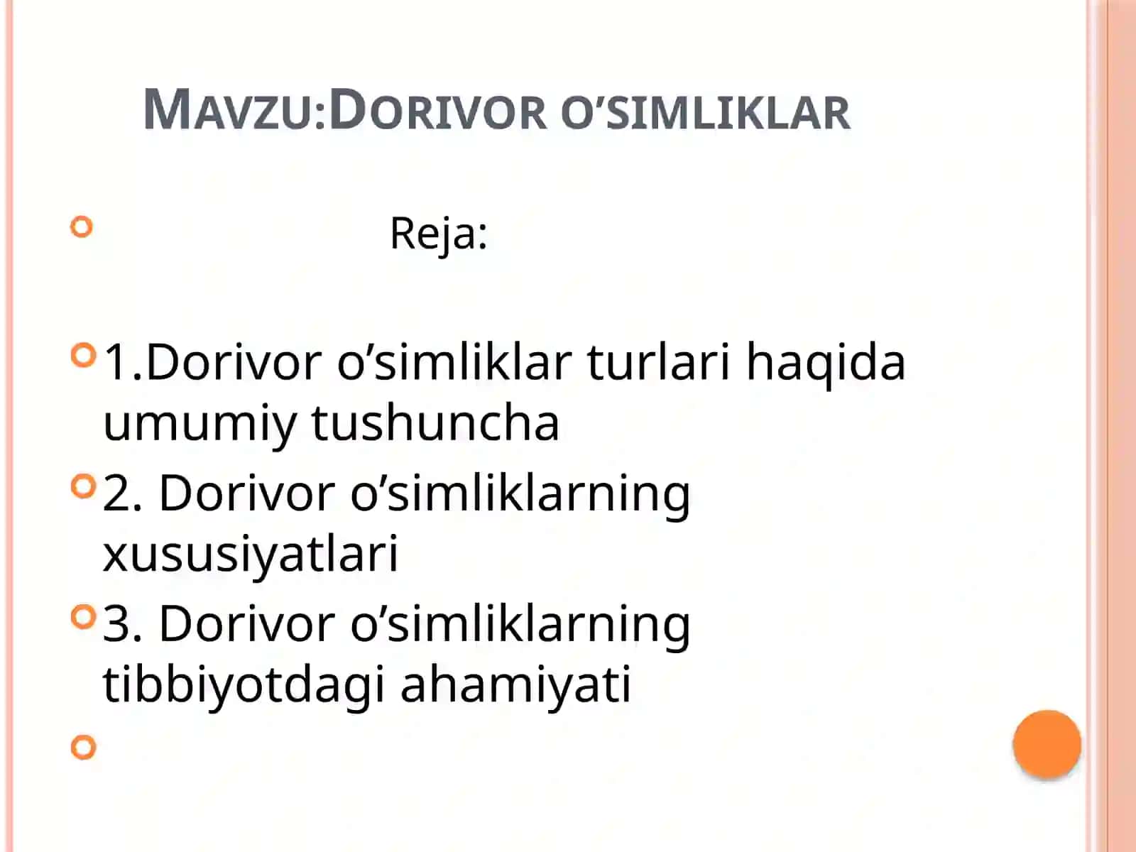 Dorivoro’simliklar 2