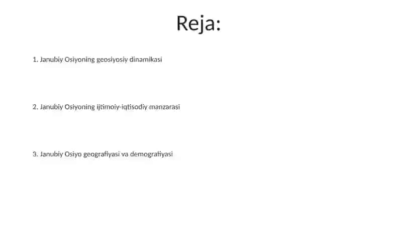 Janubiy Osiyo Davlatlari 2