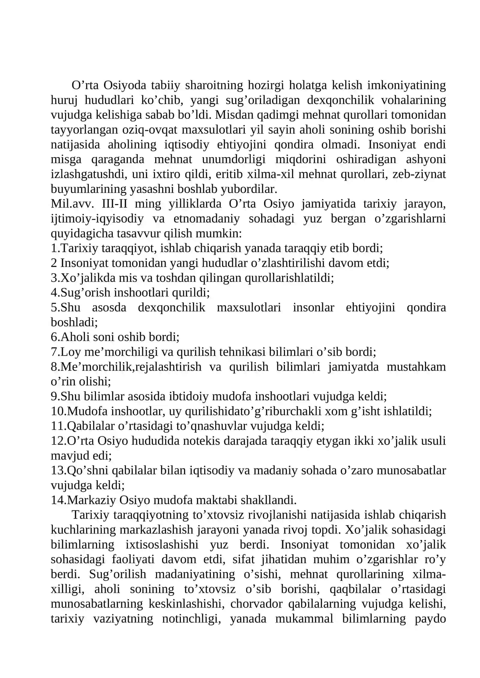O’rta Osiyoda bronza davri madaniyatlari 2