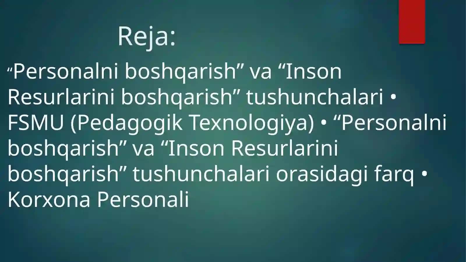 Inson resurslarini boshqarish natijasida ish faoliyatini sifati va miqdorini baholash 2