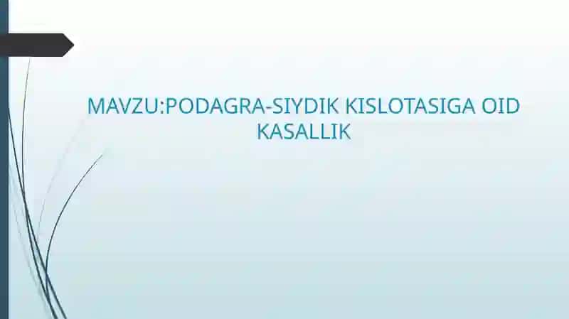 Podagra kasalligi 2