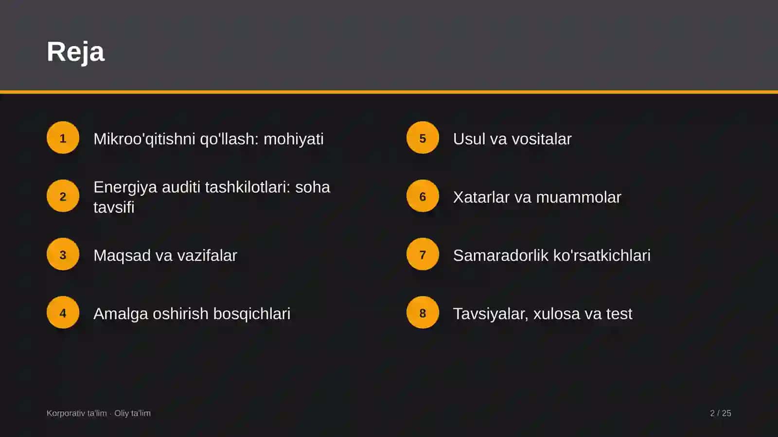 Energiya auditi tashkilotlarida mikroo'qitish usulini qo'llash 2