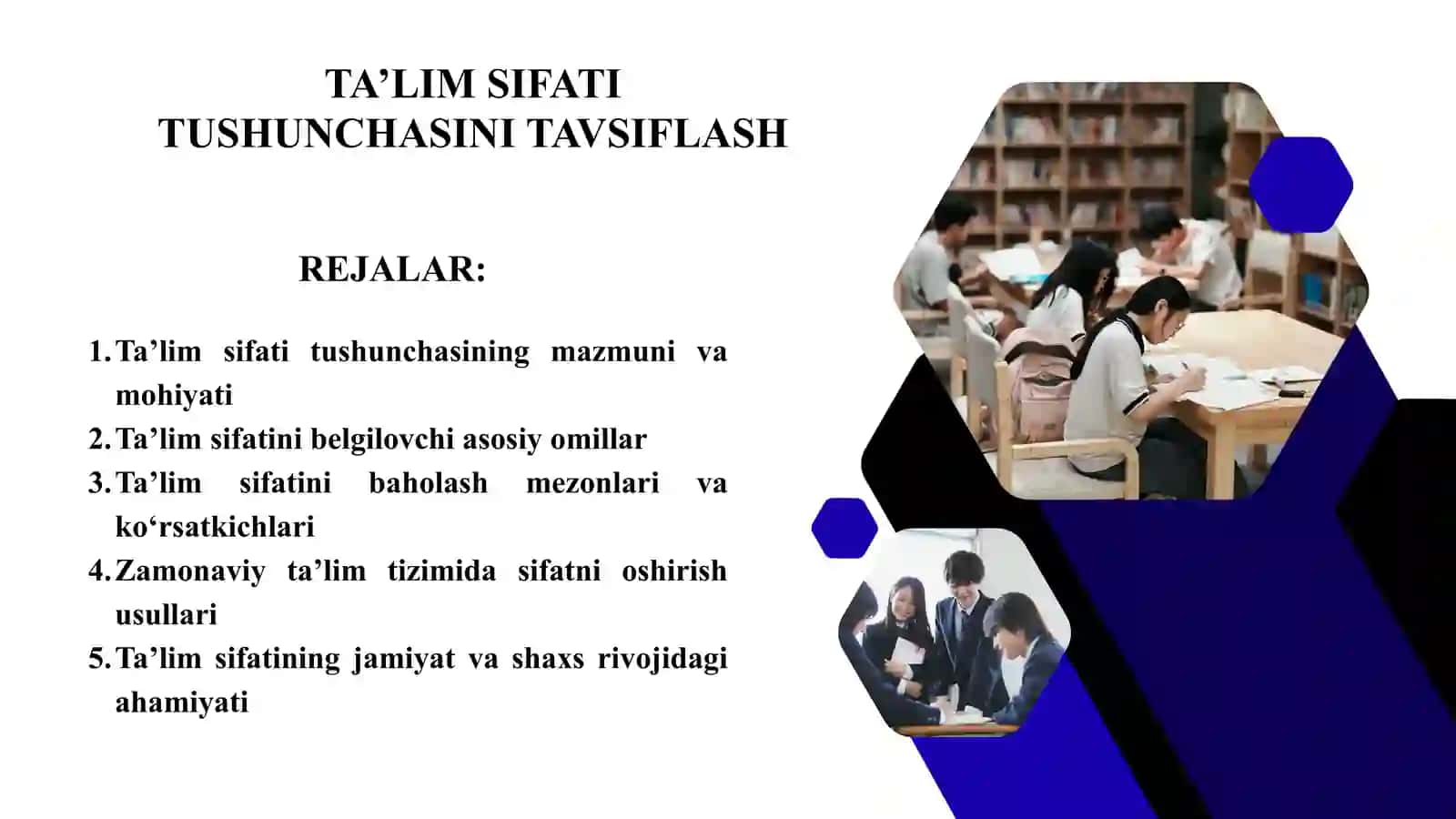 TA’LIM SIFATI TUSHUNCHASINI TAVSIFLASH 2