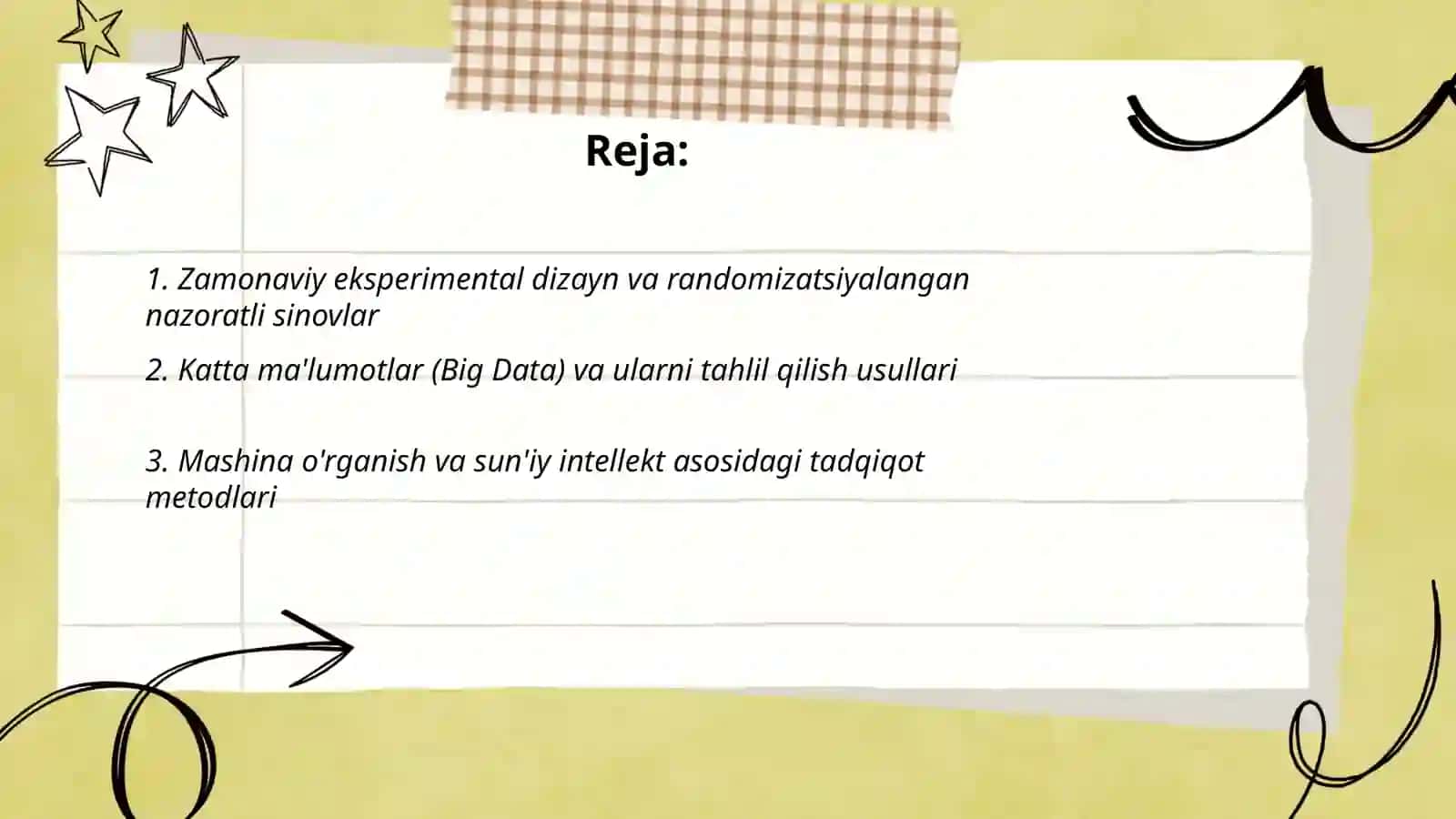 Zamonaviy Tadqiqot Usullari 2