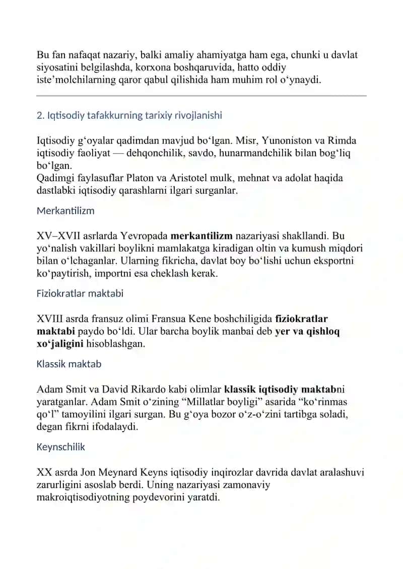 Iqtisod nazariyasi 2
