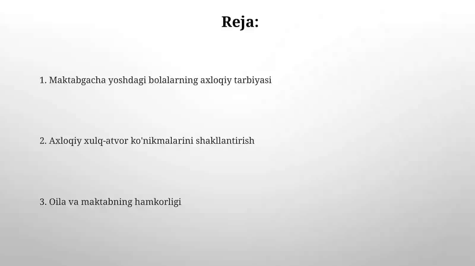 Maktabgacha yoshdagi bolalarga ahloqiy tarbiya berish mazmuni 2