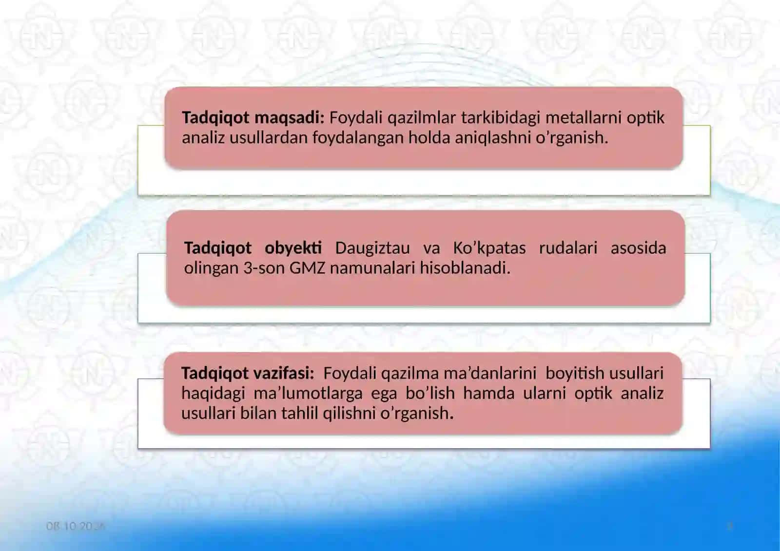 Metallar miqdorini optik analiz usullarida aniqlash 2