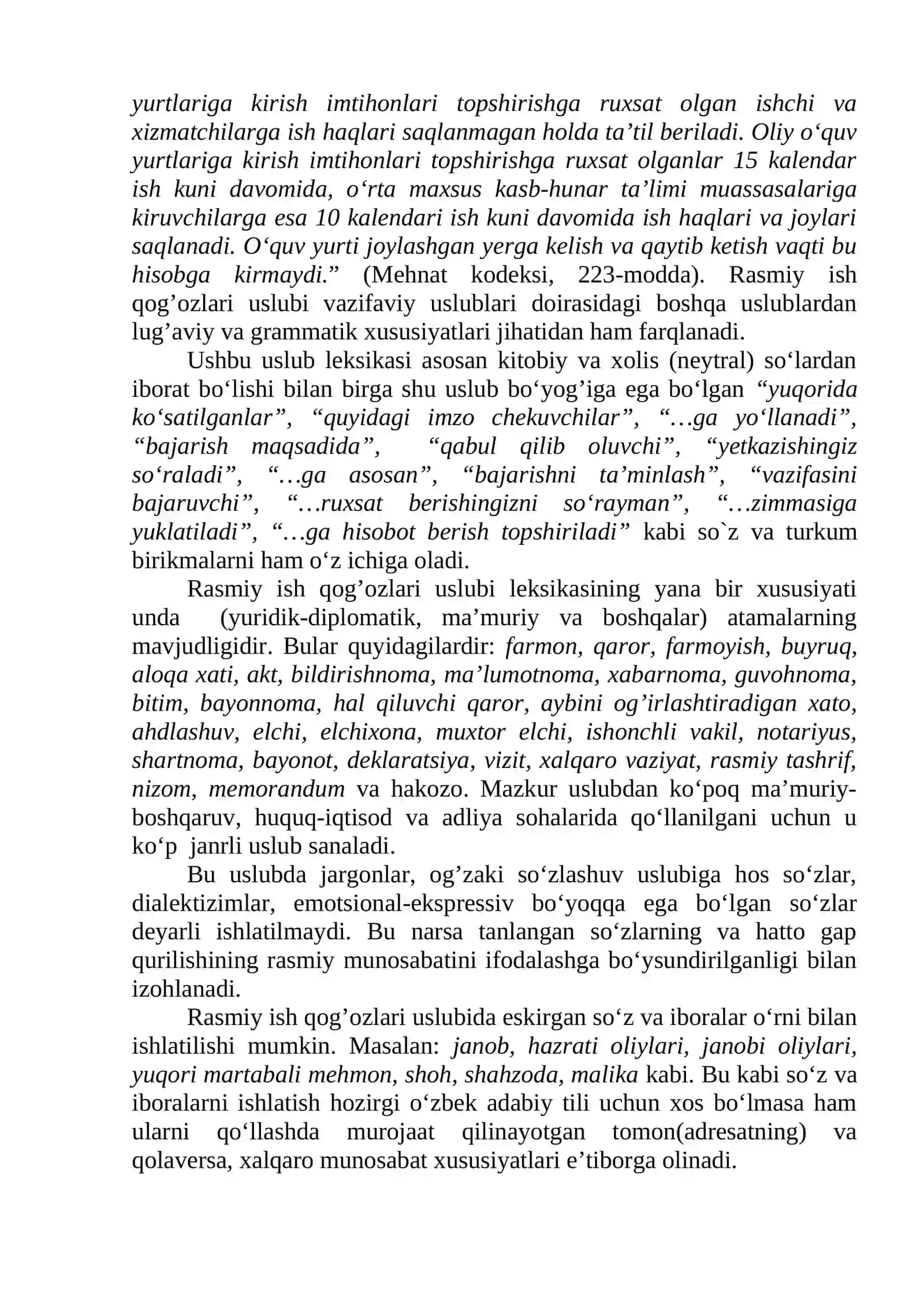 Rasmiy-Idoraviy Uslubdagi Nutq Xususiyatlari 2