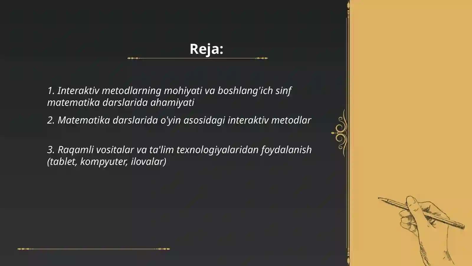 Boshlang'ich sinf matematika darslarida interaktiv metodlardan foydalanish 2