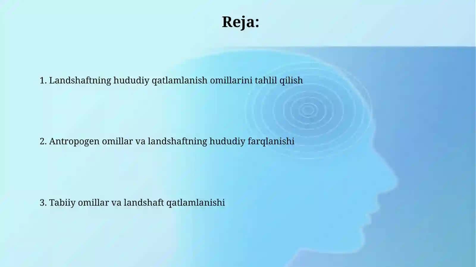 Landshaftlarning hududiy tabaqalanish omillarini tahlil qilish 2
