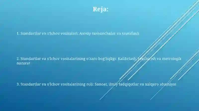 Etalonlar va ularning o'lchash vositalari bilan uzviy bog'liqligi 2