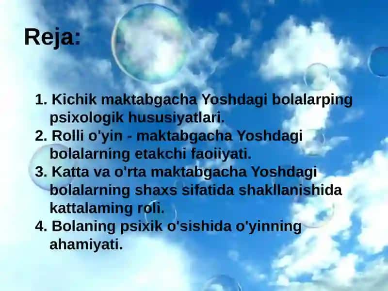 Kichik maktabgacha Yoshdagi bolalar psixologiyasi 2
