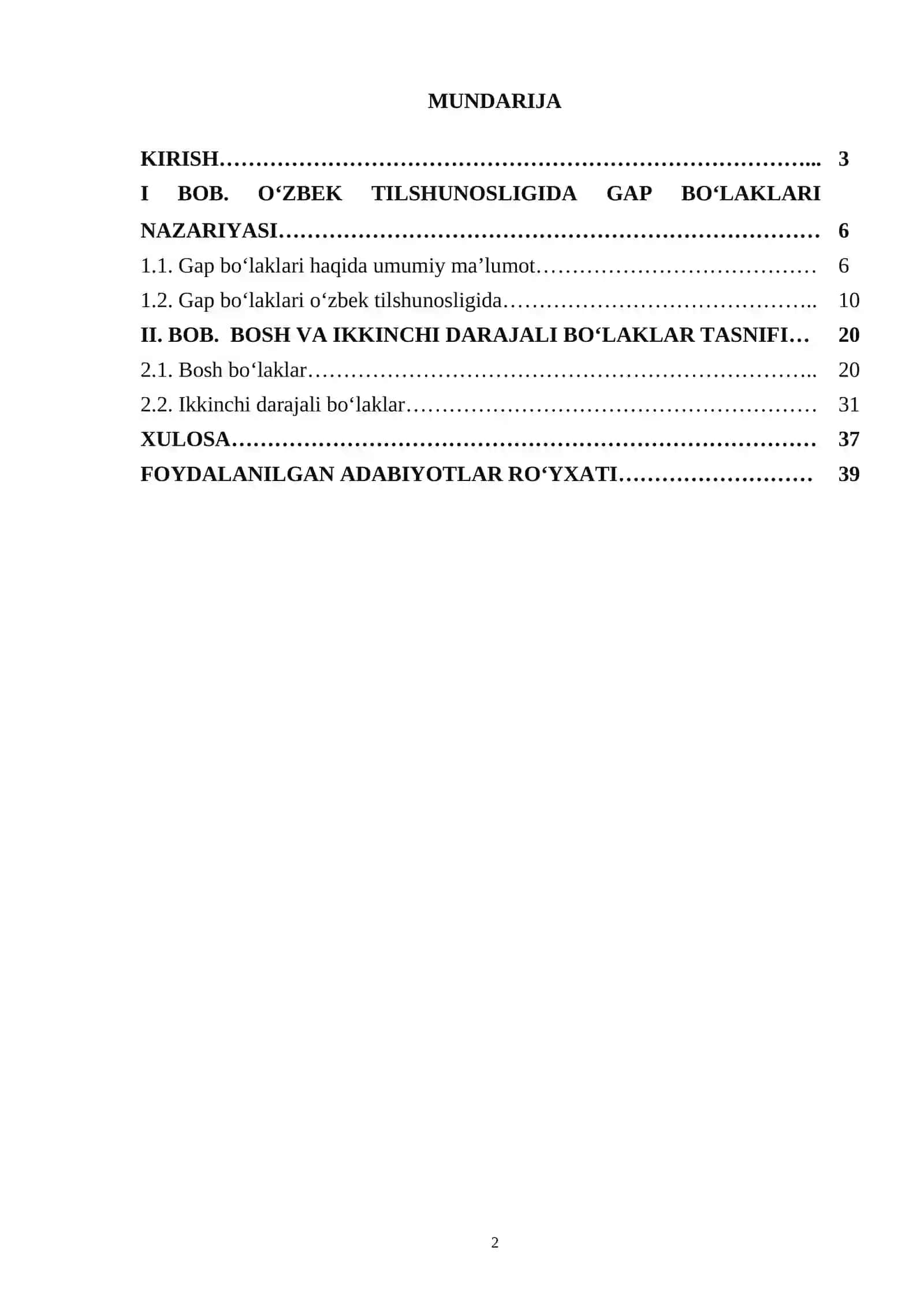 O‘zbek tilshunosligida gap bo‘laklari nazariyasi 2