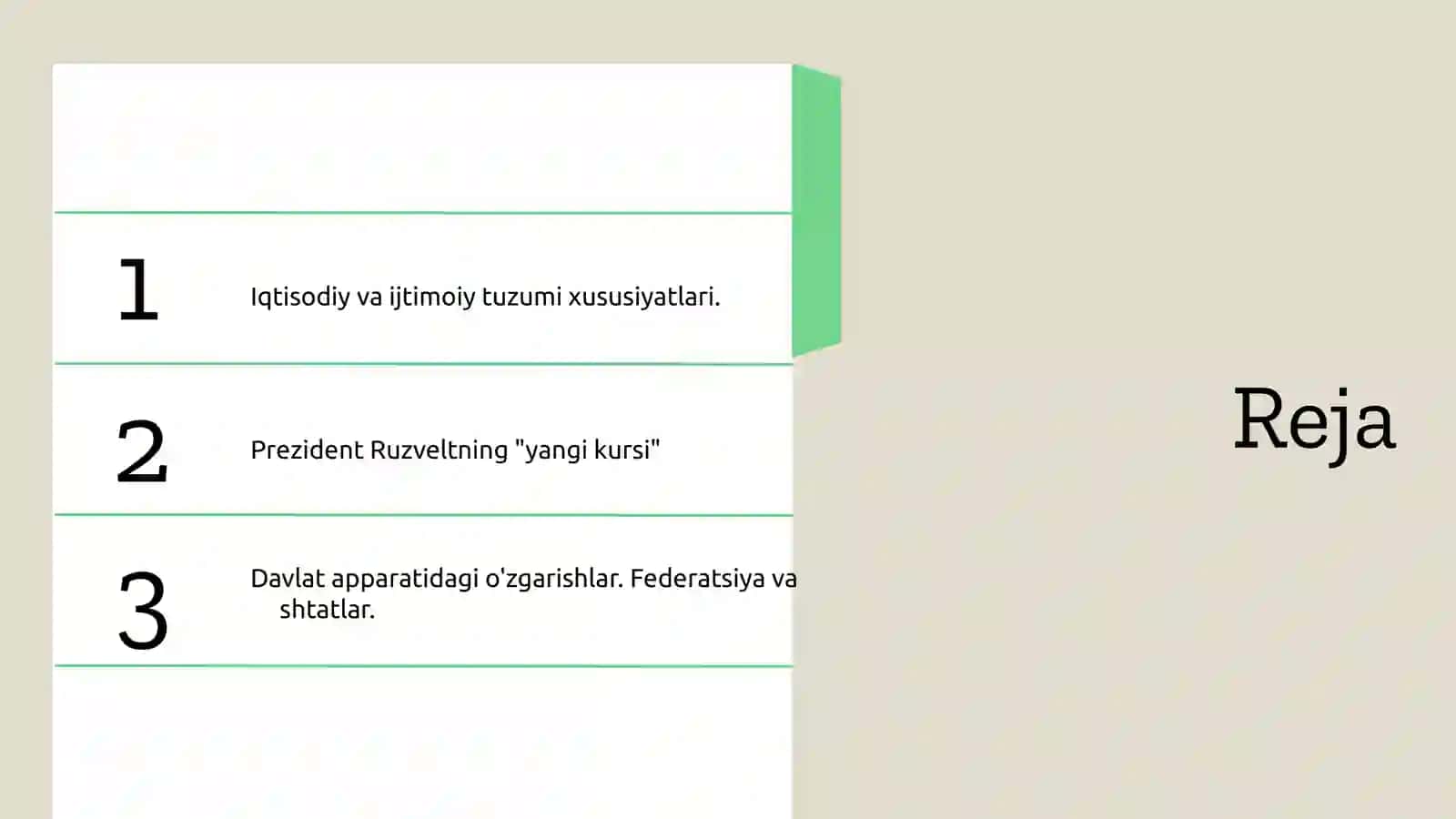 Davlat va huquq tarixi. Eng yangi davr AQSH davlati va huquqi 2
