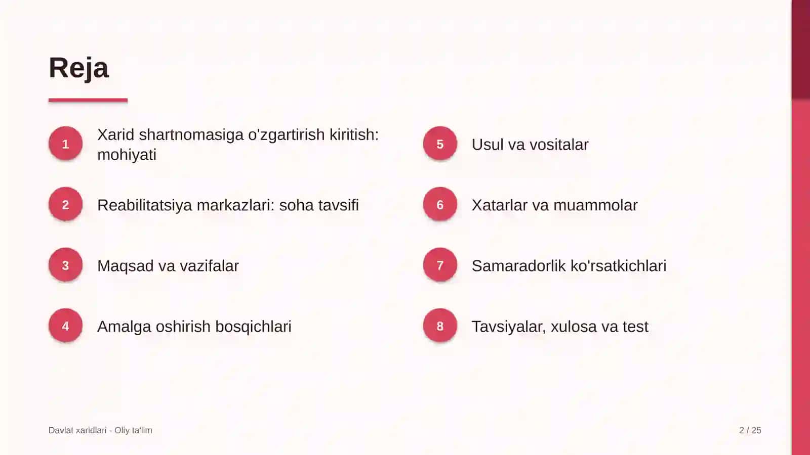 reabilitatsiya markazlarida xarid shartnomasiga o'zgartirishlar kiritish tartibi 5273 2