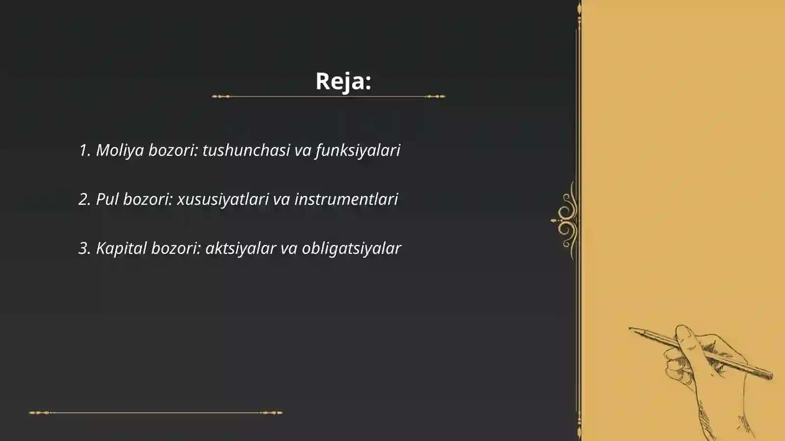Moliya bozorlari va ularning turlari 2