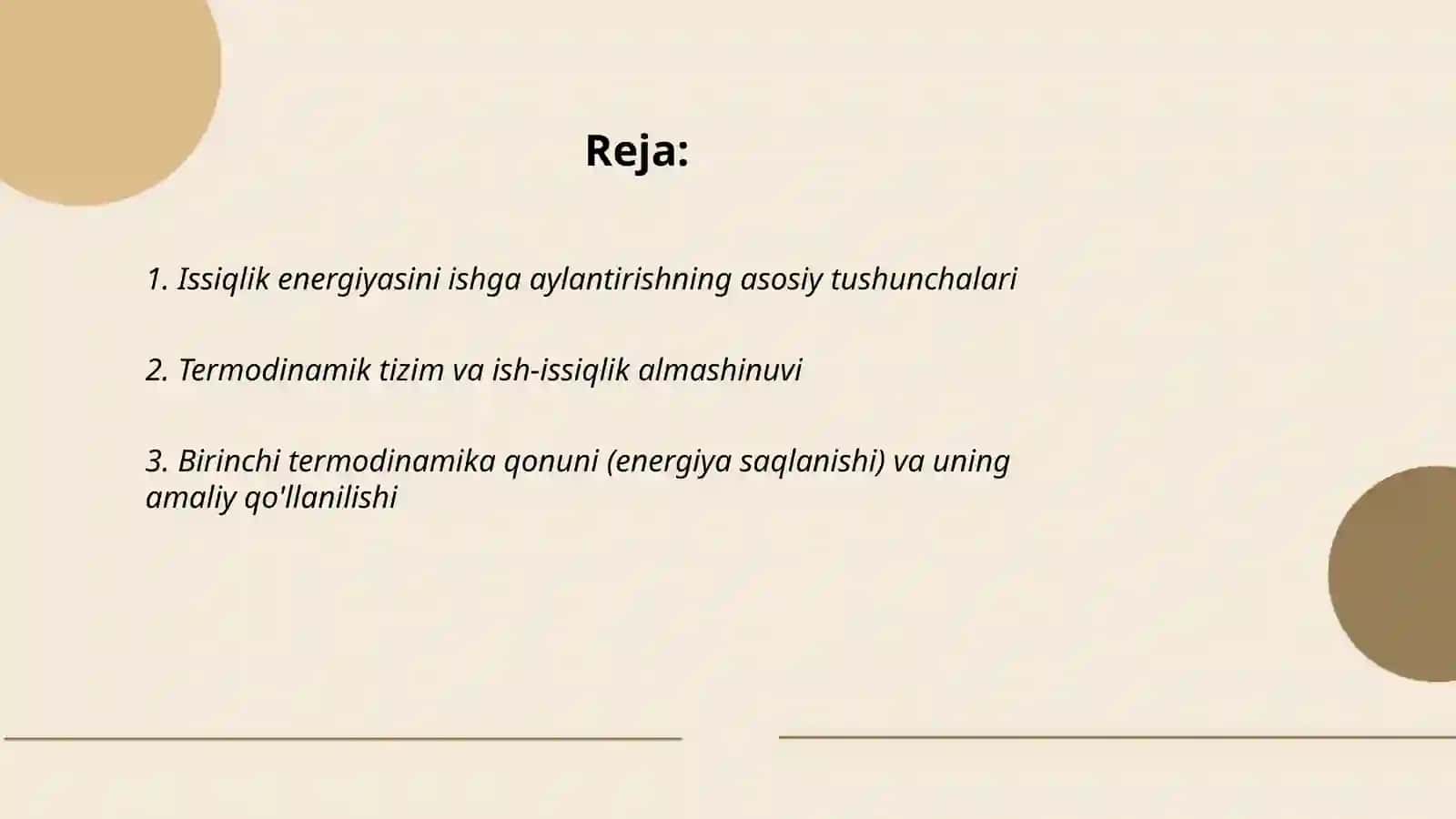 Issiqlik energiyasini ishga aylanishi.Karno sikli 2