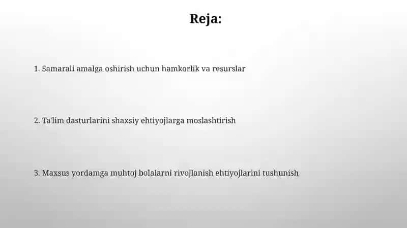 Gospital ta'limni amalga oshirish jarayoni alohida yordamga muhtoj bolalarning shaxsi rivojlanishining xususiyatlari 2
