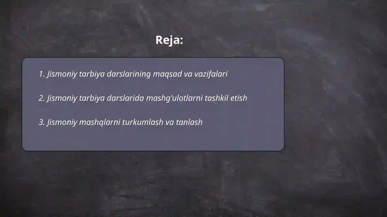 Jismoniy tarbiya darsing ôtkazish uslubiyati 2