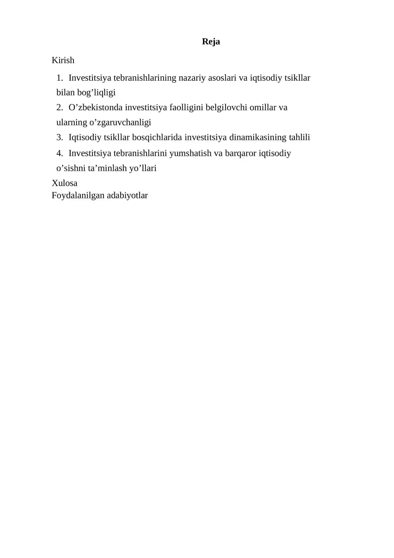 Investitsiya tebranishlari va ularning iqtisodiy tsikllarga ta’siri 2