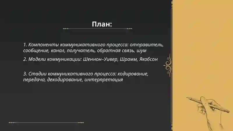 Процесс, структура и типология коммуникации 2