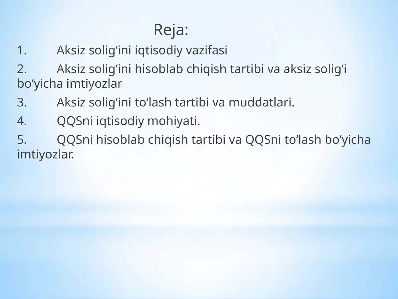 BOJXONA ISHI FANIDAN tayorlagan 2