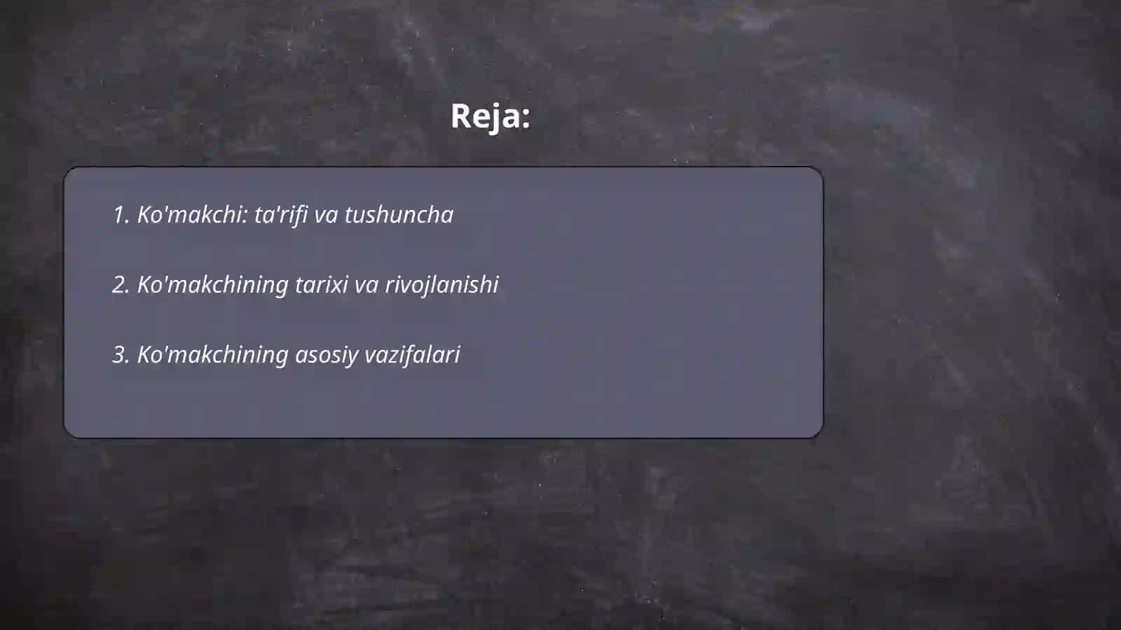 Ko'makchi haqida ma'lumot 2