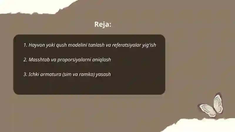 Hayvon yoki qushning haykalchasini yaratish 2