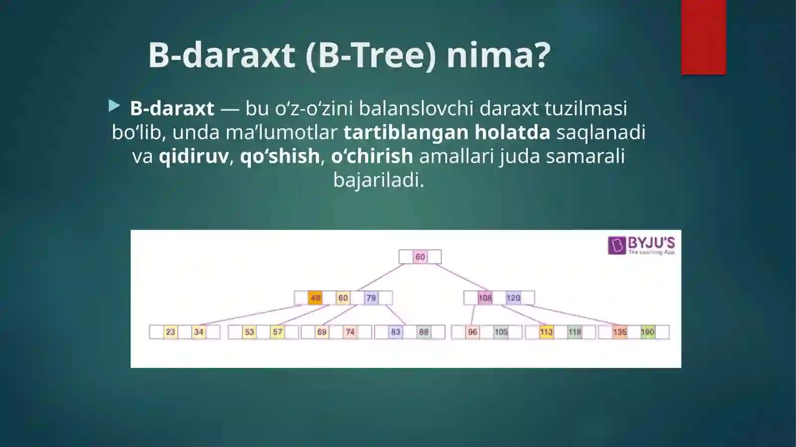 B-daraxti mustaqil ish 2
