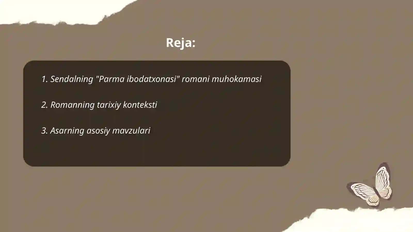 Sendalning "Parma ibodatxonasi" romani 2