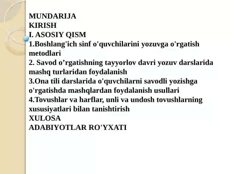 Savodo’rgatishning tayyorlov daryozuvdarslaridan foydalanish 2