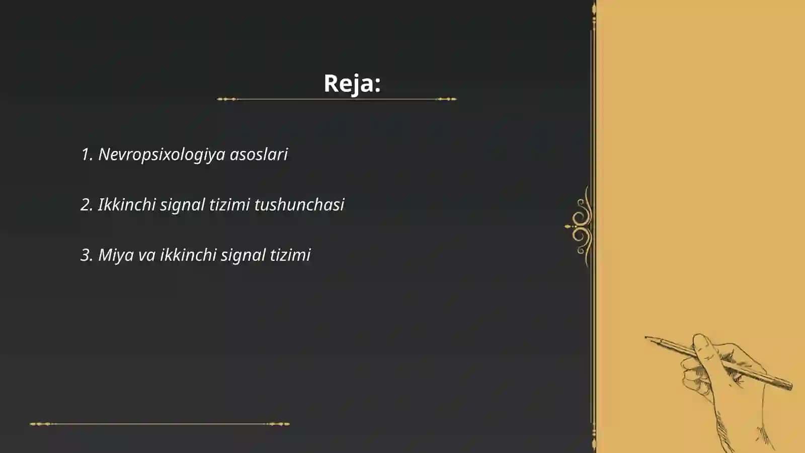 Nevropsixologiya Si tekshirish usullari ikkinchi signal tizimi markazi 2