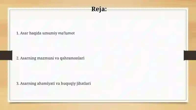 Asarlar haqda malumot 2