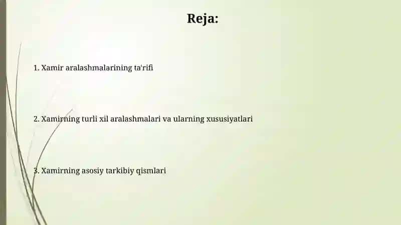 Xamirning ta'rifi 2