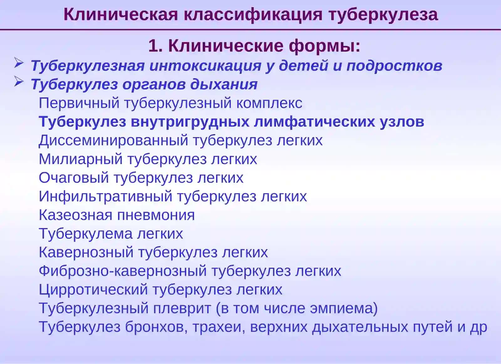 Лекция №6: Туберкулез внутригрудных лимфатических узлов 2