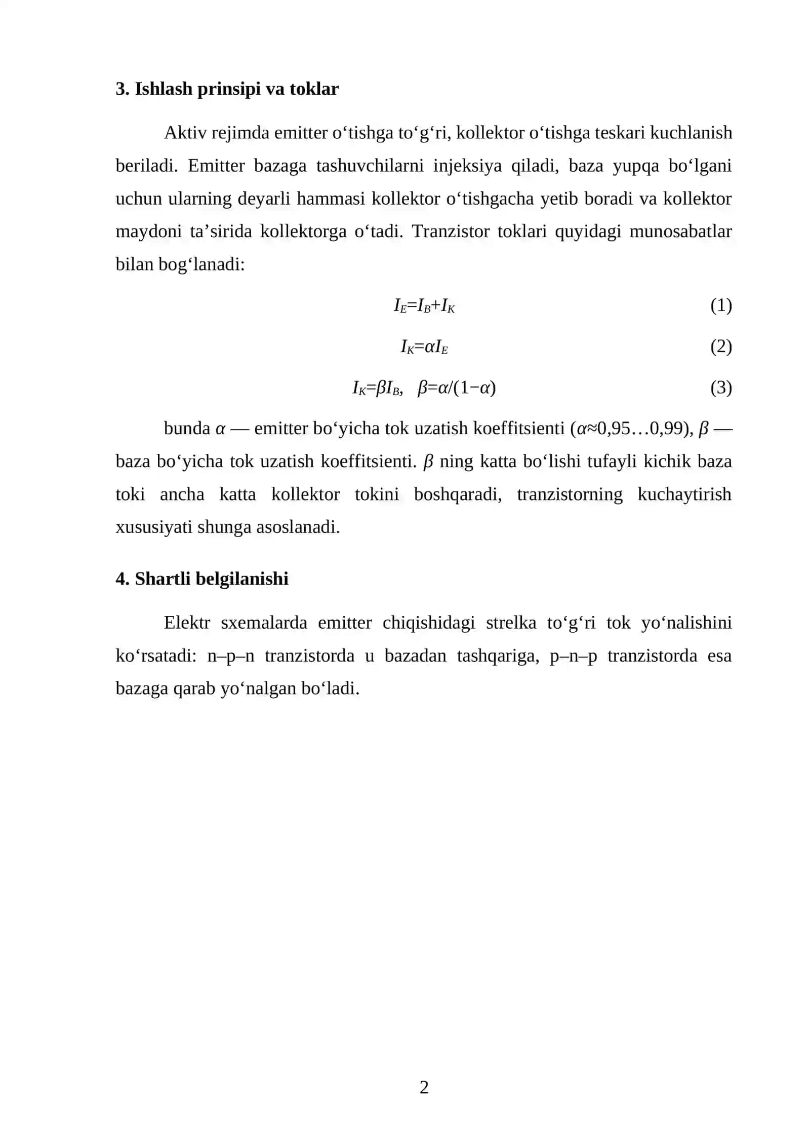 Bipolyar Tranzistorning Tuzilishi 2
