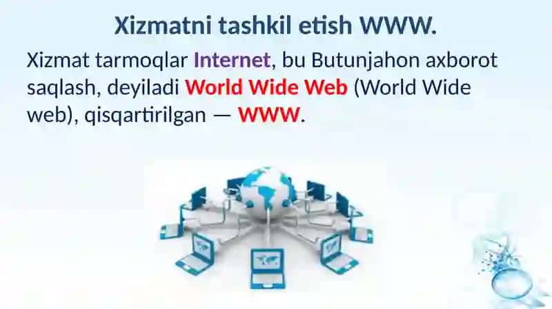 Kompyuter tarmoqlari. Internet tarmog'i, ularni tashkil etish 2