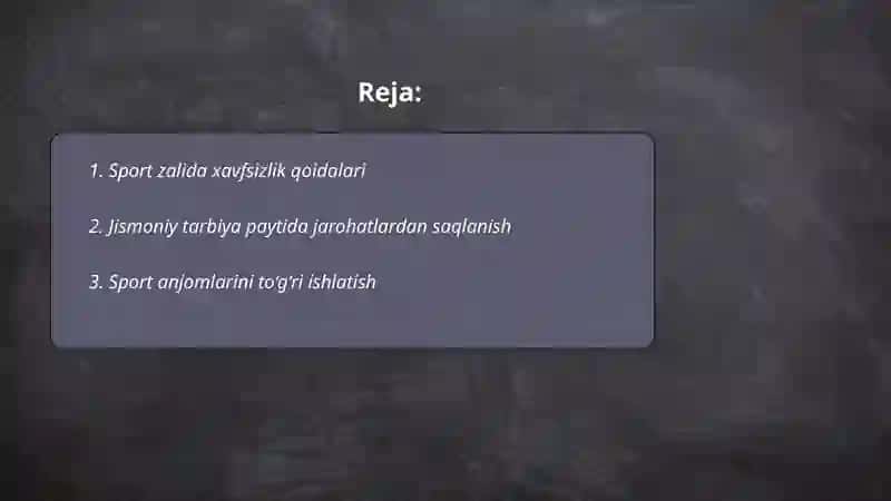 Sport Zalida Xavfsizlikni Taʼminlash 2