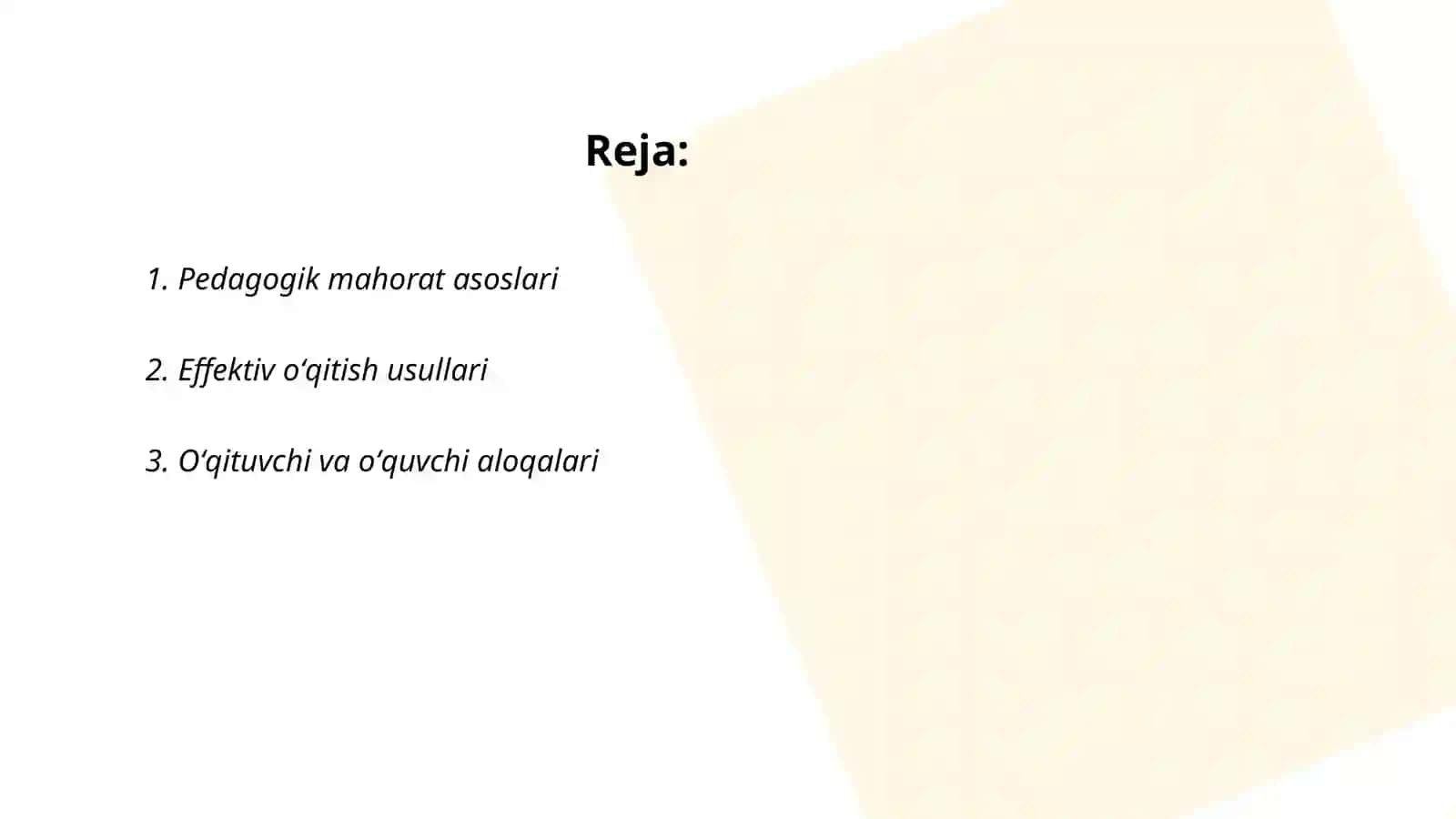 Pedagogik mahorat va pedagogika texnalogiyasi 2