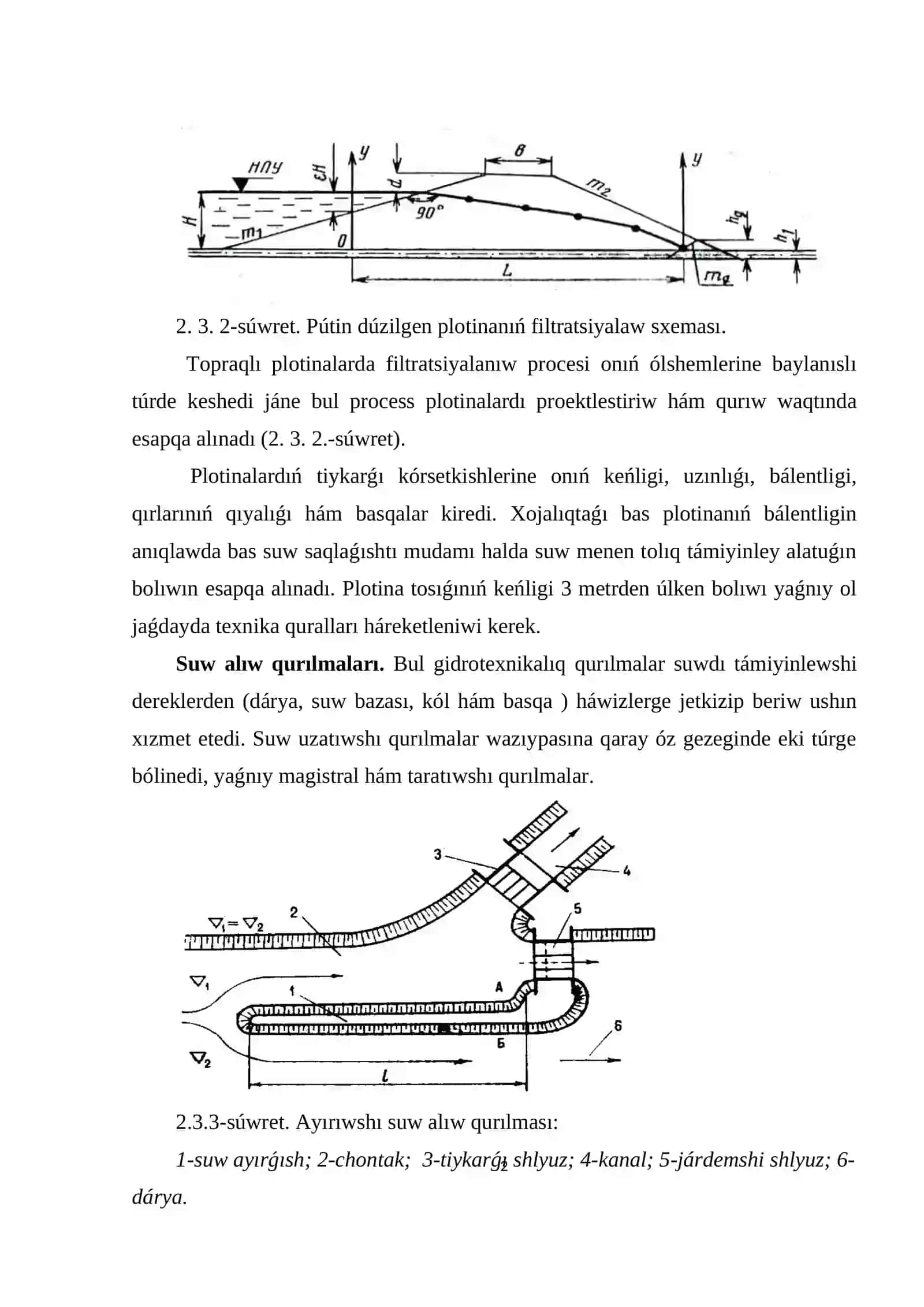 Balıqshılıq xojalıǵını gidrotexnikasınıń teoriyalıq tiykarları 2