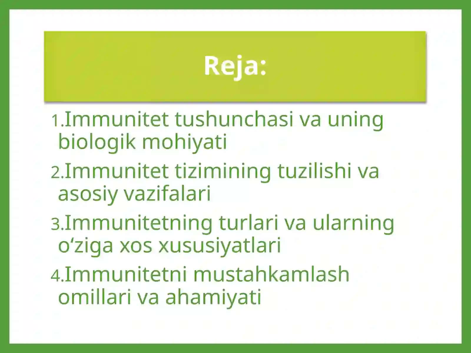 Immunitet va uning turlari 2