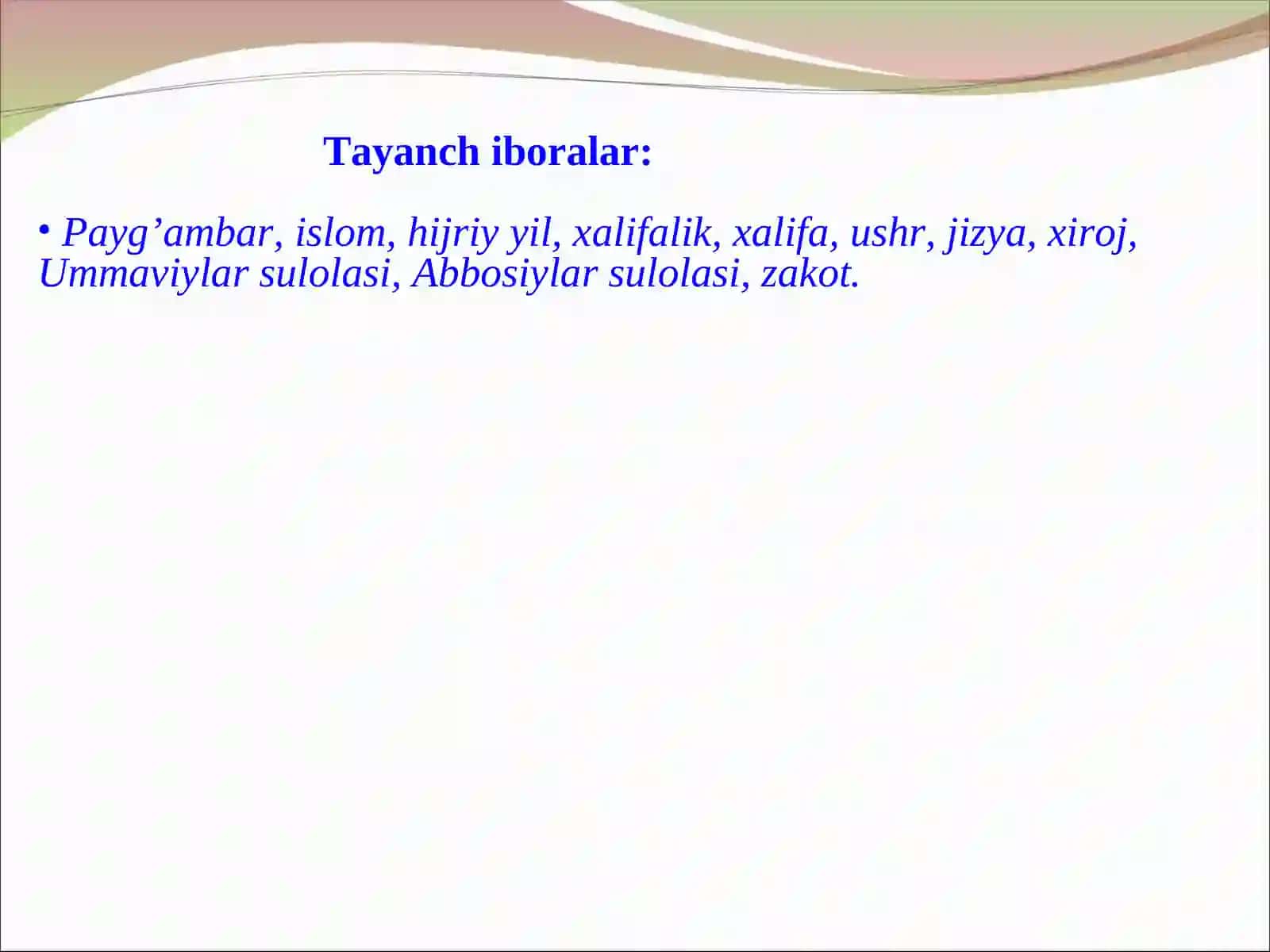 Arab musulmon davlatlarining yuksalishi 2