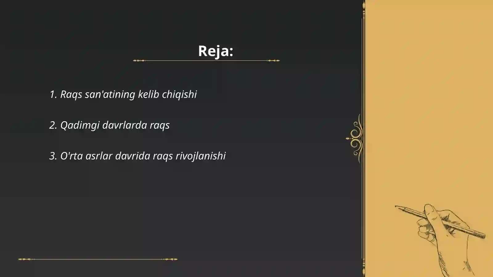 Raqs san'ati rivojlanish tarixi 2