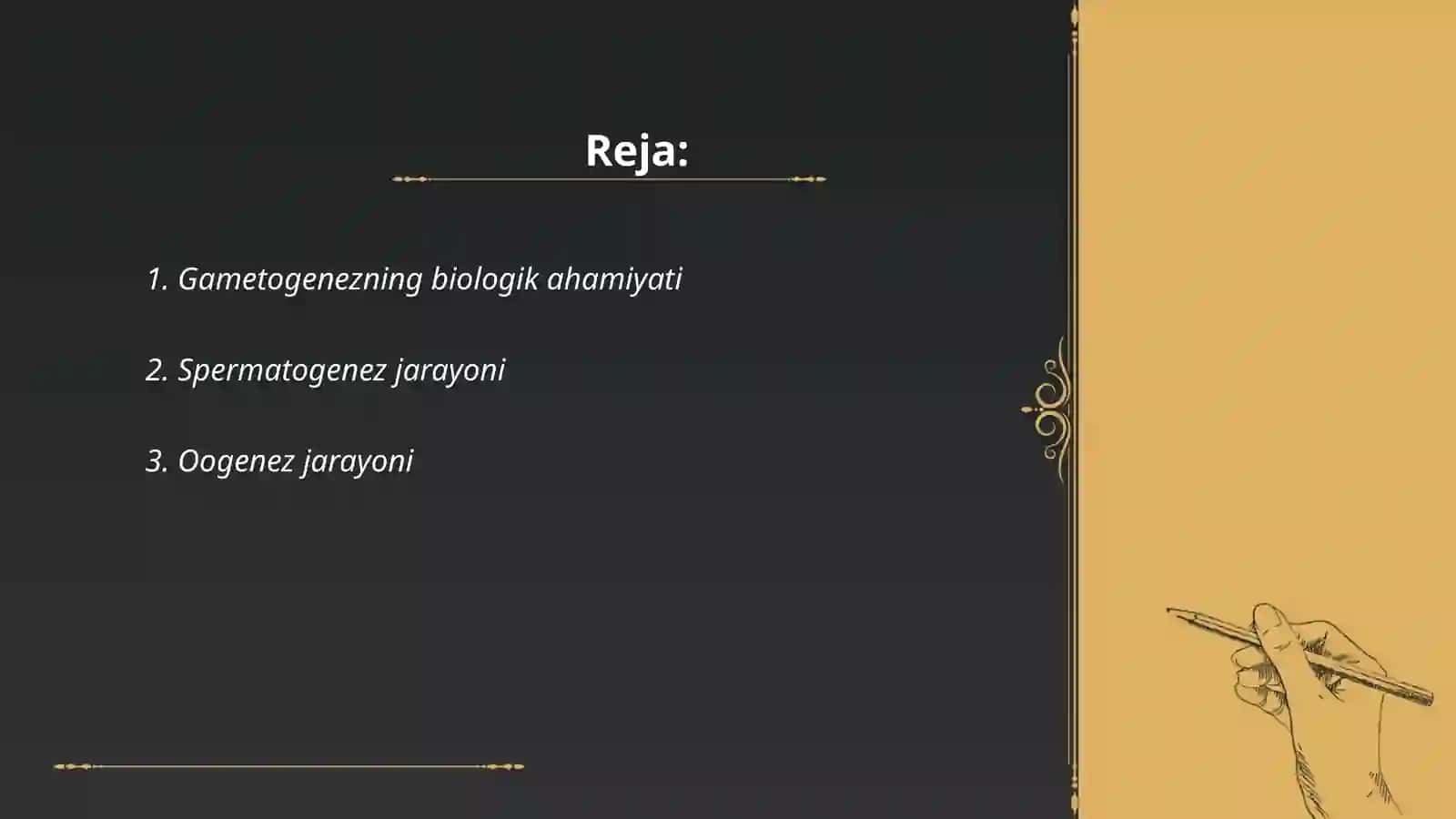 Jinsiy hujayralarning rivojlanishi. Gametogenez 2