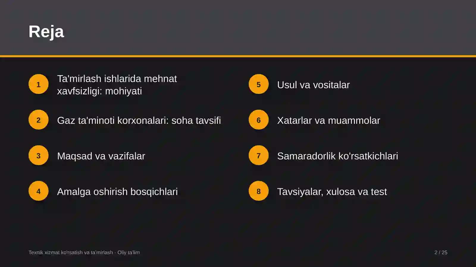 gaz ta'minoti korxonalarida ta'mirlash ishlarida mehnat xavfsizligini ta'minlash 8464 2